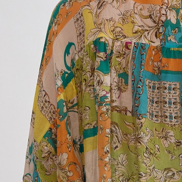 NWT - Entro Mixed print 3/4 sleeve top - Size S - Picture 6 of 7